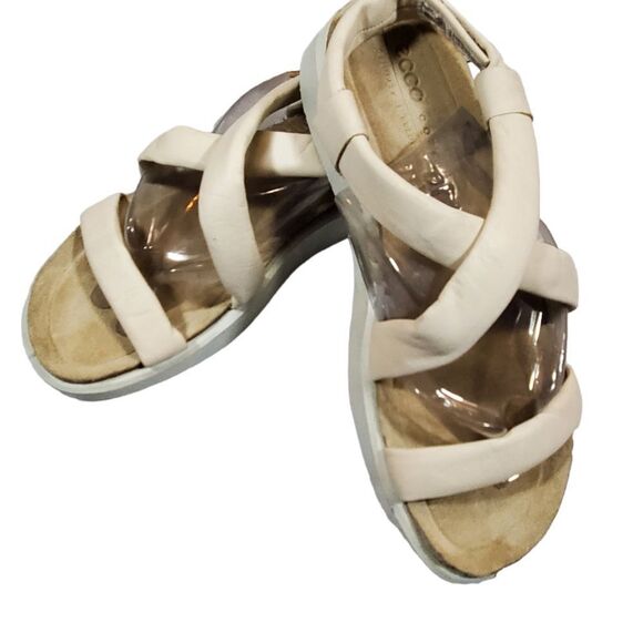 Ecco Shoes - ECCO cream strappy sandals 5-5.5
